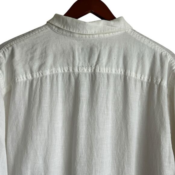 Abercrombie & Fitch Women Linen Tunic Top XL 1/4 Zip Preppy Coastal Beach Travel - Picture 5 of 12